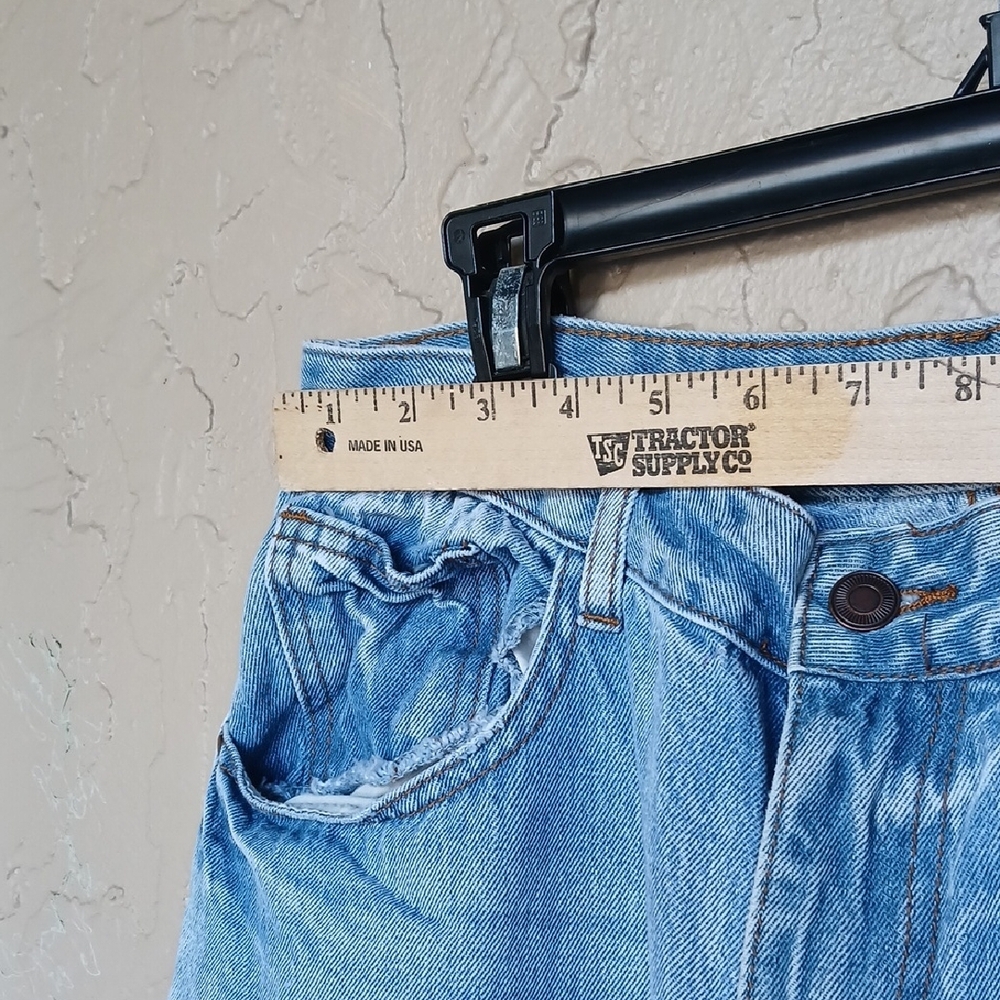 Fashion Nova Light Blue Distressed Wide-Leg Jeans - Picture 6 of 7